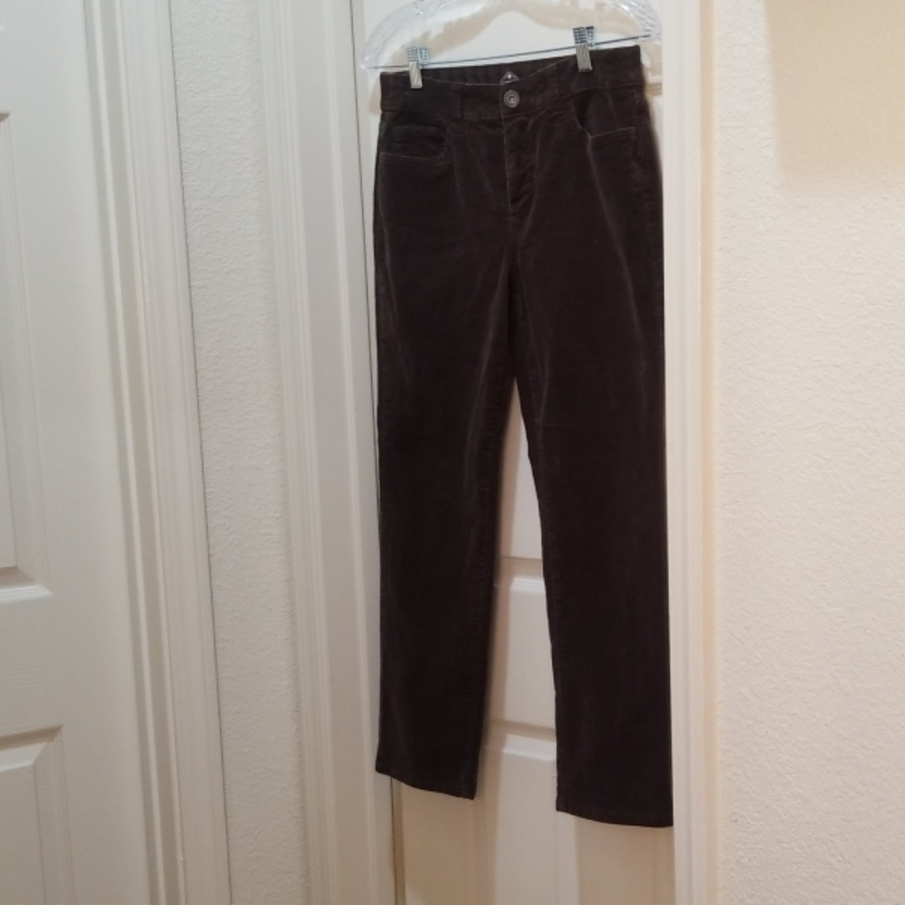 ST. JOHNS BAY PS10 CORDUROY DARK BROWN PANTS